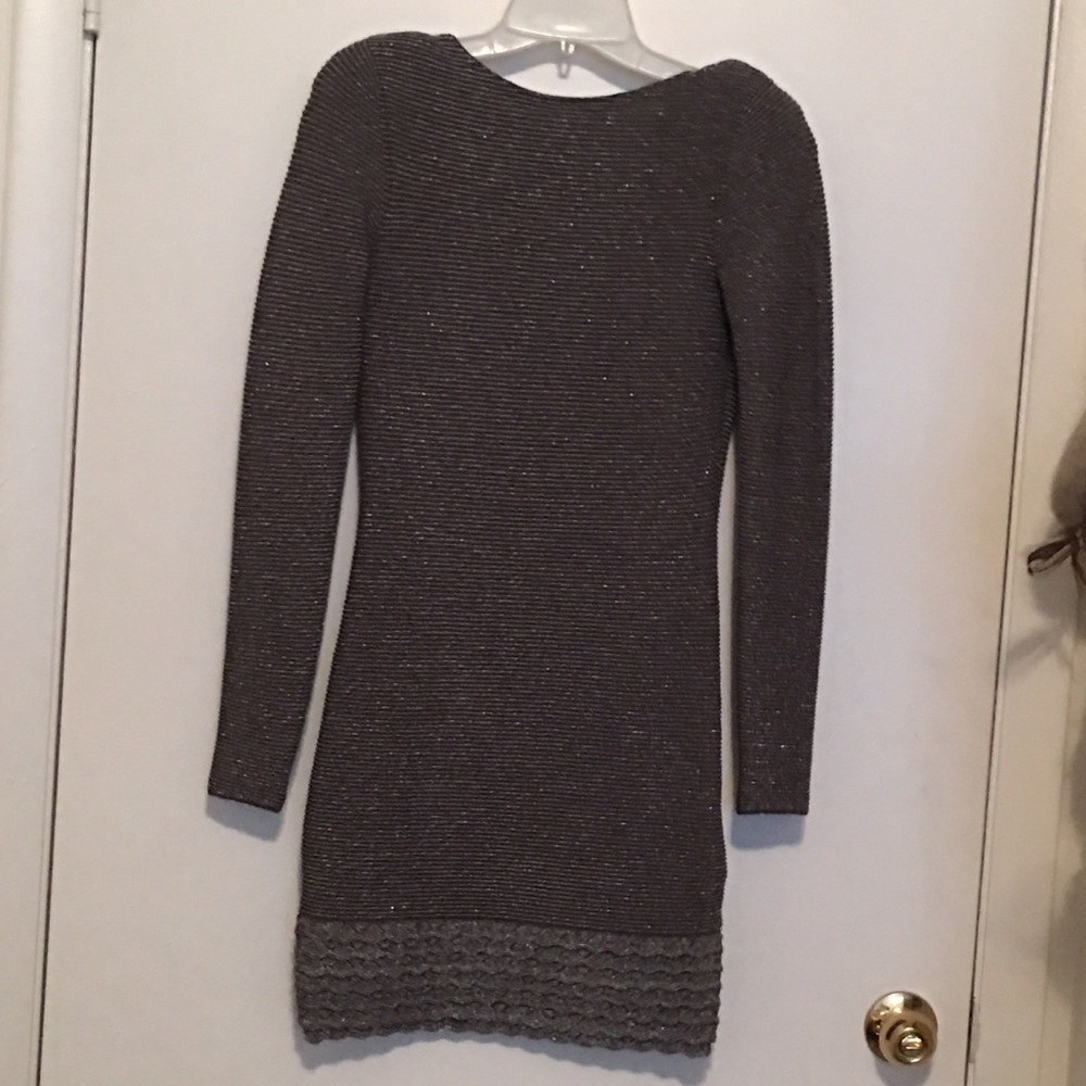Grey shimmer tight dress